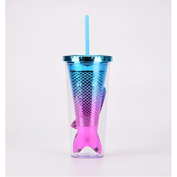 Gradient Mermaid Tumbler Blue to Pink - Picture 1 of 5